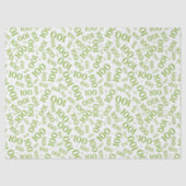 0番目の誕生日の緑/白の乱数パターン 薄葉紙 (正面)