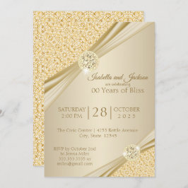 00周年ゴールドアニバーサリーデザイン 招待状