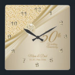 00回目の金ゴールド結婚・ダイヤモンド記念日 スクエア壁時計<br><div class="desc">⭐⭐⭐⭐⭐ 5 Star Review。お客様が個エレガント人用に設計された金ゴールド設計の記念時計を搭載。この金ゴールド・ダ結婚イヤモンドの記念日の記念のお祝いは、あの特別な夫婦に素晴らしい贈り物を作る。✔注：一部のテンプレート領域を変更する必要はありません。📌もしカスタマイズが必要です。「さらにカスタマイズするには」「さらクリックにデザインするには」「デザインを編集するには」「文字のサイズ変更、回転、文字の色の変更、の追加などを行います。⭐本製品は100%カスタマイズ可能です。グラフィックスや文字は、追加、削除、移動、サイズ変更、変更、回転などを行うのまわりにことができます。⭐99%の私の店のデザインは重ねて作られている。これにより、簡単が向上し、各製品に完全に収まるように、グラフィックスと文字のまわりにのサイズを変更したり、移動したりできます。📌 （注文する前に必ずグラフィックのサイズを変更または移動してください）他のZazle製品で「デザインの転送」を行い、Zazle製品の大部分に合わせてデザインを調整することもできます。（ボタンがページの右側にあります）このデザインは、プロフェッショナルプリント用の高解像度ベクトルまたは/またはデジタルグラフィックで作成されます。📌注：(これはプリント。Zazleの製品デザインは、このページの「About This Product」に特に記述されていない限り、「プリント」です)。このデザインは、画面や製品に表示されるのと同じように「正確に」印刷されます。そのため、グラフィックや文字のサイズを正しく変更した場合は、その変更を行い、スペルや言い回しがサイズ、色、フォントの好みに合うように変更してください。「デザインもしのみ」に関するご質問や必要な点は、✉救済  siggyscott@comcast.netでご質問頂くか、ストアのリンクをご覧ください。https://www.zazzle.com/store/designsbydonnasiggy （コピー&ペースト）をお送りします救済。📌その他の質問（発送、返金、印刷、製品など）は、Zazleま連絡たはMaker ⭐DIRECTLYをご覧ください⭐。DesignsbyDonnaSiggyのサポートをストップお受けいただき、誠にありがとうございます。© Donna Siegrist⭐⭐⭐ ZAZZLEは100%の満足を約束する。絶対にもし好きじゃないザズルが取り戻す！⭐⭐⭐ 1-888-8ZAZLE (1-888-892-9953)電話時間：月 – 金：午前9時～午後5時（東部標準時12時～午後8時）</div>