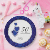 00歳のサファイアブルーの誕生日 ペーパープレート (パーティー)