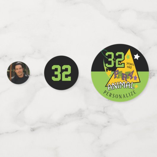 00歳のパーティー動物 – 誕生日 コンフェッティ (正面)