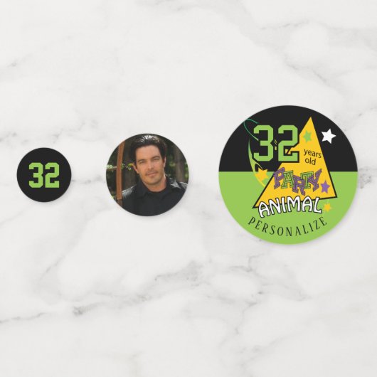 00歳のパーティー動物 – 誕生日 コンフェッティ (裏面)