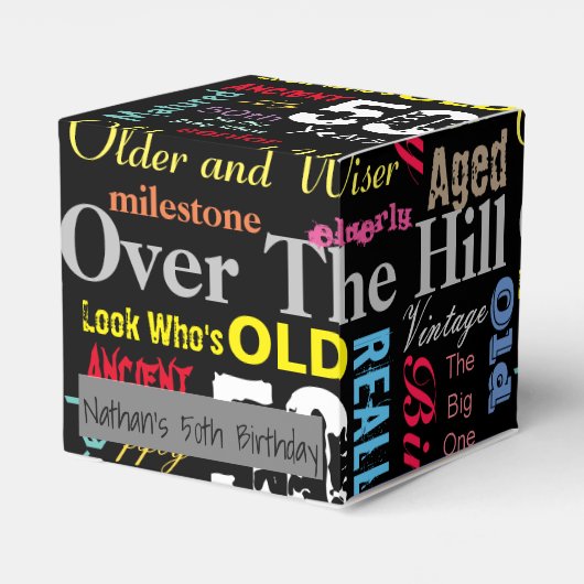 00番目のハッピーバースデーのグラフィティスタイル優先ボックス フェイバーボックス (裏面サイド)