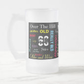 00番目のハッピーバースデーのグラフィティスタイル フロストグラスビールジョッキ (左)