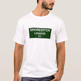 000の道路標識-ロンドン- SHOREDITCH E1 Tシャツ