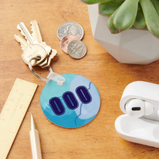 000エンジェルナンバーズブルースピリチュアルハイビベス キーホルダー