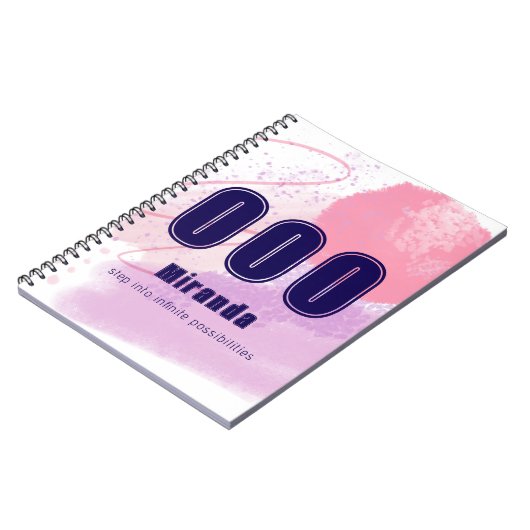 000天使ナンバーズピンク無限スピリットハイビベス ノートブック (左側)