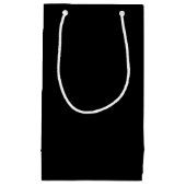 #000000 16進コードくもの巣カラーダークブラックビジネス スモールペーパーバッグ (正面)