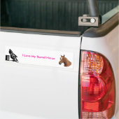 0000、002、私は私のバレルの馬を愛します バンパーステッカー (トラック上)