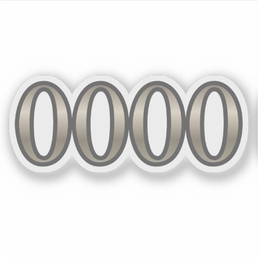 0000 Angel Number Expantion Sticker シール (正面)