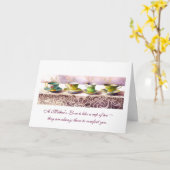 0001ティーカップの母の日 カード (黄色い花)