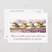 0001 ティーカップの列 バーナード・ポール・ヘルー ポストカード (正面/裏面)