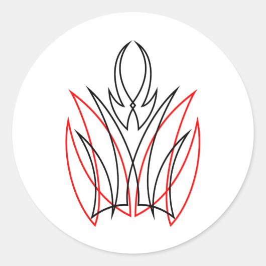 0001 Pinstripe ラウンドシール (正面)