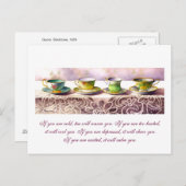 0001 Row of Teacups Gladstoneはがき ポストカード (正面/裏面)