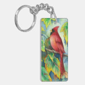 0004 （鳥）ショウジョウコウカンチョウKeychain キーホルダー (正面左)