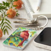 0004 （鳥）ショウジョウコウカンチョウKeychain キーホルダー (正面右)