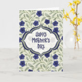 0005 Mothers Day Periwinkle Blue カード (黄色い花)