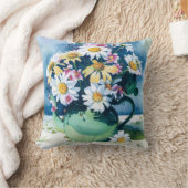 0006デイジーイングリーンティーポット装飾用クッション クッション (ブランケット)