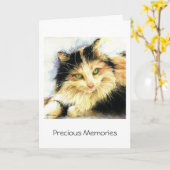 0010カリコキャット悔やみや弔慰 カード (黄色い花)