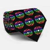 (001: 05)カラフルで白熱［赤熱］光を放つなナトリウムパターン|黒 ネクタイ (ロール)