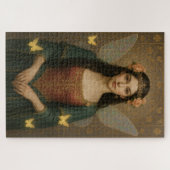 001_A fairy princess in teal green and crimson. ジグソーパズル (横)