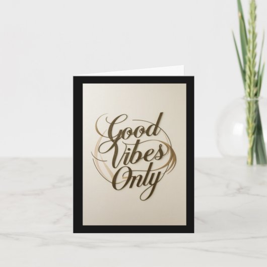 001 Good Vibes Onlyステッカー カード (正面)