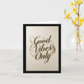 001 Good Vibes Onlyステッカー カード (黄色い花)
