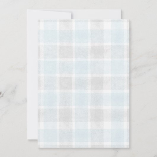 001 Sky 020 Fog Sun Plaid Stork Baby Shower 招待状 (裏面)