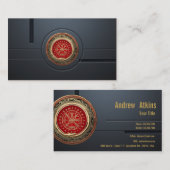 [001] Vegvisir -金ゴールドバイキング魔法Runic Compass 名刺 (正面/裏面)