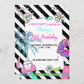 001 VSCOトレンドのティーンガールパーティー 招待状 (正面/裏面)