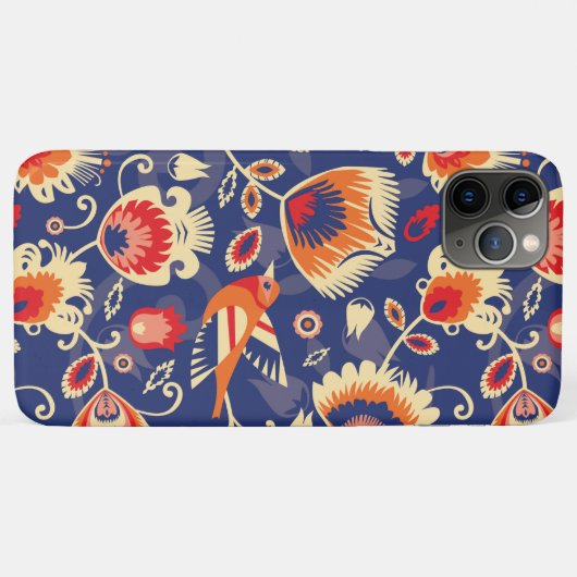 💛002🧡年の黄花の民俗文様 Case-Mate iPhoneケース (裏面(横))