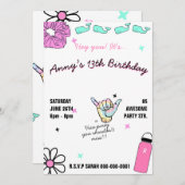 00210代の若者ガールのパーティーvscoトレンドをテーマ 案内状 (正面/裏面)