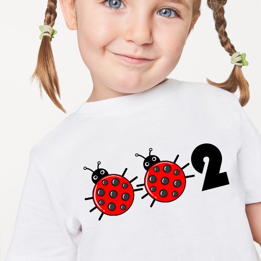 🐞002、かわいいピックボールladybird tシャツ
