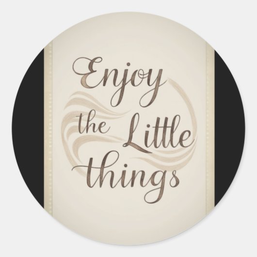 002 楽しむ Little Thingsのステッカー ラウンドシール (正面)
