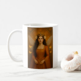 002_A fairy princess in burnt orange. コーヒーマグカップ