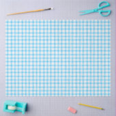 002 Cerulean Blue Gingham Tissue Paper 薄葉紙 (クラフト)
