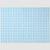 002 Cerulean Blue Gingham Tissue Paper 薄葉紙 (正面)