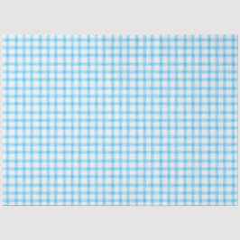 002 Cerulean Blue Gingham Tissue Paper 薄葉紙