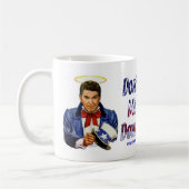 #0030レーガンは私を襲いますそこにの下で来させます コーヒーマグカップ (左)