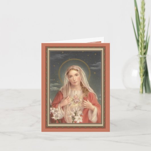 0034 Mary Greeting Cardの完全なハート カード (正面)