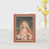 0034 Mary Greeting Cardの完全なハート カード (黄色い花)