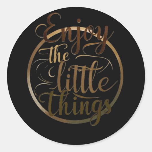 003 楽しむ Little Thingsのステッカー ラウンドシール (正面)