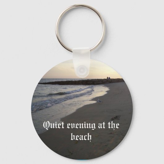 003、静かな夕べのビーチ キーホルダー (正面)