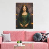 003_A fairy princess in emerald green. キャンバスプリント (インサイチュ (リビング))