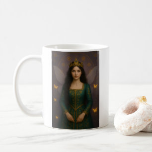 003_A fairy princess in emerald green. コーヒーマグカップ
