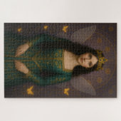 003_A fairy princess in emerald green. ジグソーパズル (横)