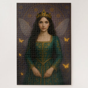 003_A fairy princess in emerald green. ジグソーパズル