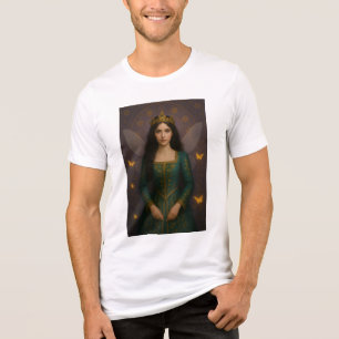 003_A fairy princess in emerald green. トライブレンドTシャツ