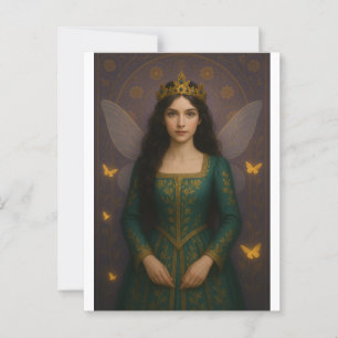 003_A fairy princess in emerald green. ポストカード