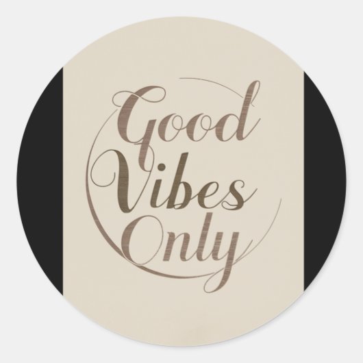 003 Good Vibes Onlyステッカー ラウンドシール (正面)